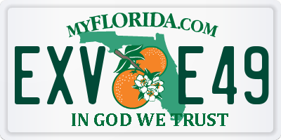 FL license plate EXVE49