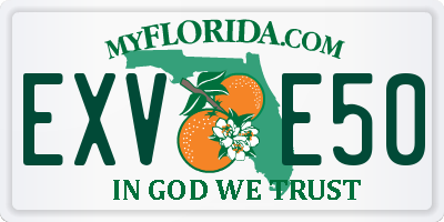FL license plate EXVE50