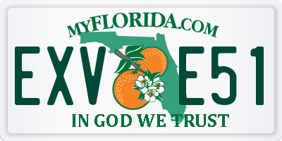 FL license plate EXVE51