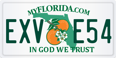 FL license plate EXVE54