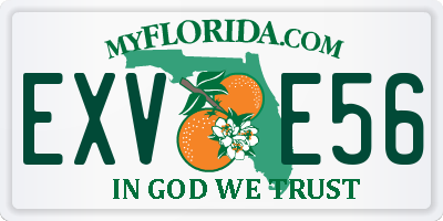 FL license plate EXVE56