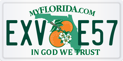 FL license plate EXVE57