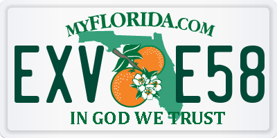 FL license plate EXVE58