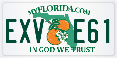 FL license plate EXVE61