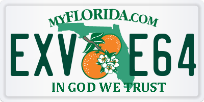 FL license plate EXVE64