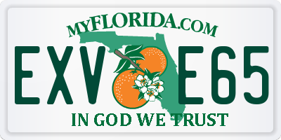 FL license plate EXVE65