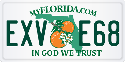 FL license plate EXVE68