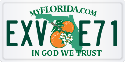 FL license plate EXVE71