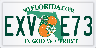 FL license plate EXVE73