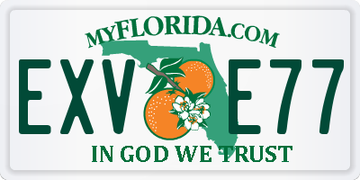 FL license plate EXVE77