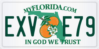 FL license plate EXVE79