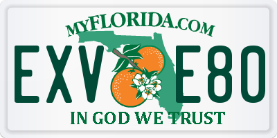 FL license plate EXVE80