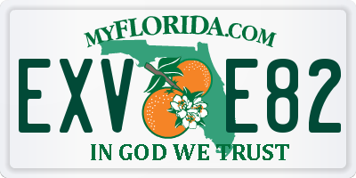 FL license plate EXVE82