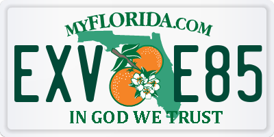FL license plate EXVE85