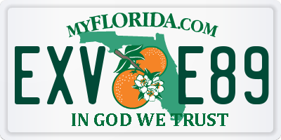 FL license plate EXVE89