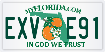 FL license plate EXVE91