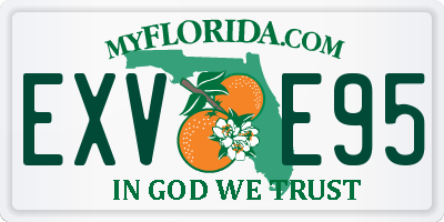 FL license plate EXVE95