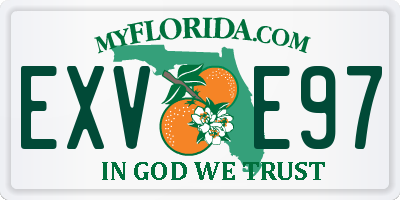 FL license plate EXVE97