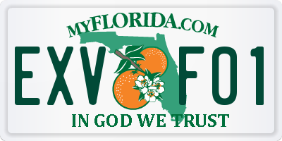 FL license plate EXVF01