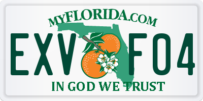 FL license plate EXVF04