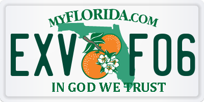 FL license plate EXVF06