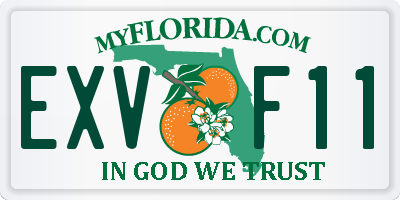 FL license plate EXVF11