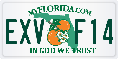 FL license plate EXVF14