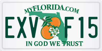FL license plate EXVF15