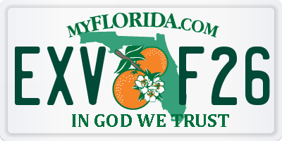 FL license plate EXVF26