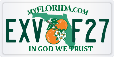 FL license plate EXVF27