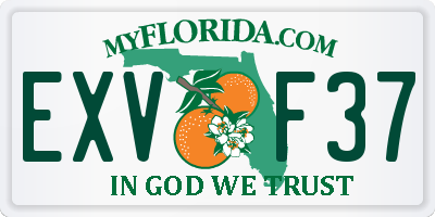 FL license plate EXVF37