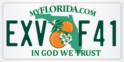 FL license plate EXVF41