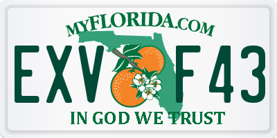 FL license plate EXVF43