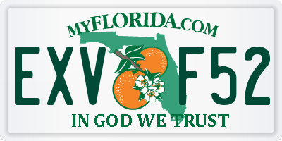 FL license plate EXVF52