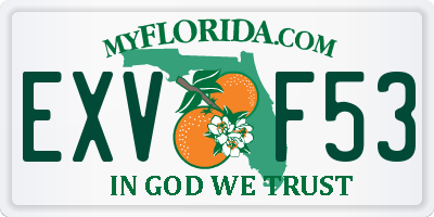 FL license plate EXVF53