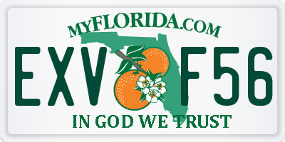 FL license plate EXVF56