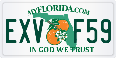 FL license plate EXVF59