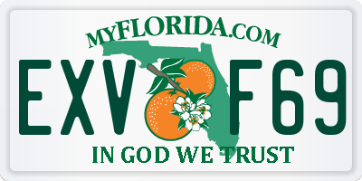 FL license plate EXVF69