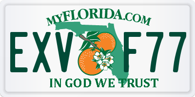 FL license plate EXVF77