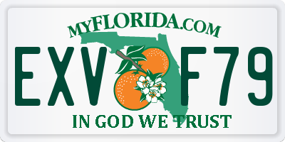 FL license plate EXVF79