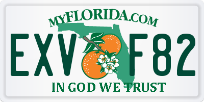 FL license plate EXVF82