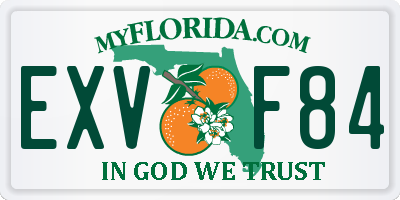 FL license plate EXVF84
