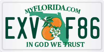 FL license plate EXVF86