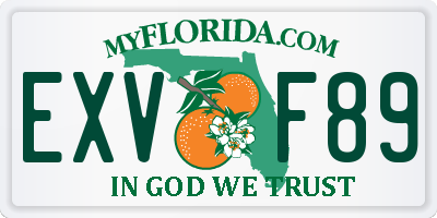 FL license plate EXVF89