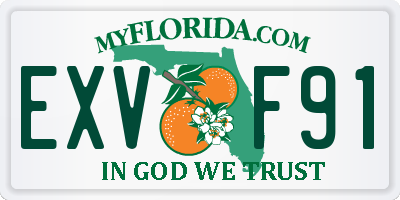 FL license plate EXVF91
