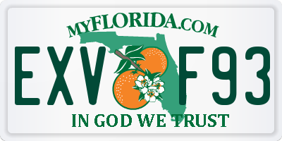 FL license plate EXVF93