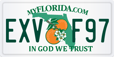 FL license plate EXVF97