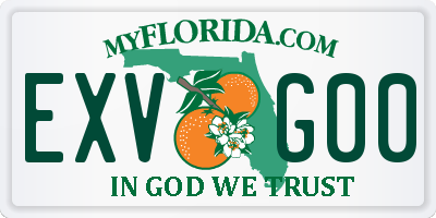 FL license plate EXVG00
