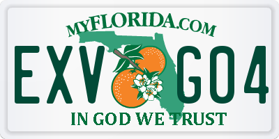 FL license plate EXVG04