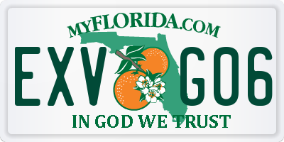 FL license plate EXVG06